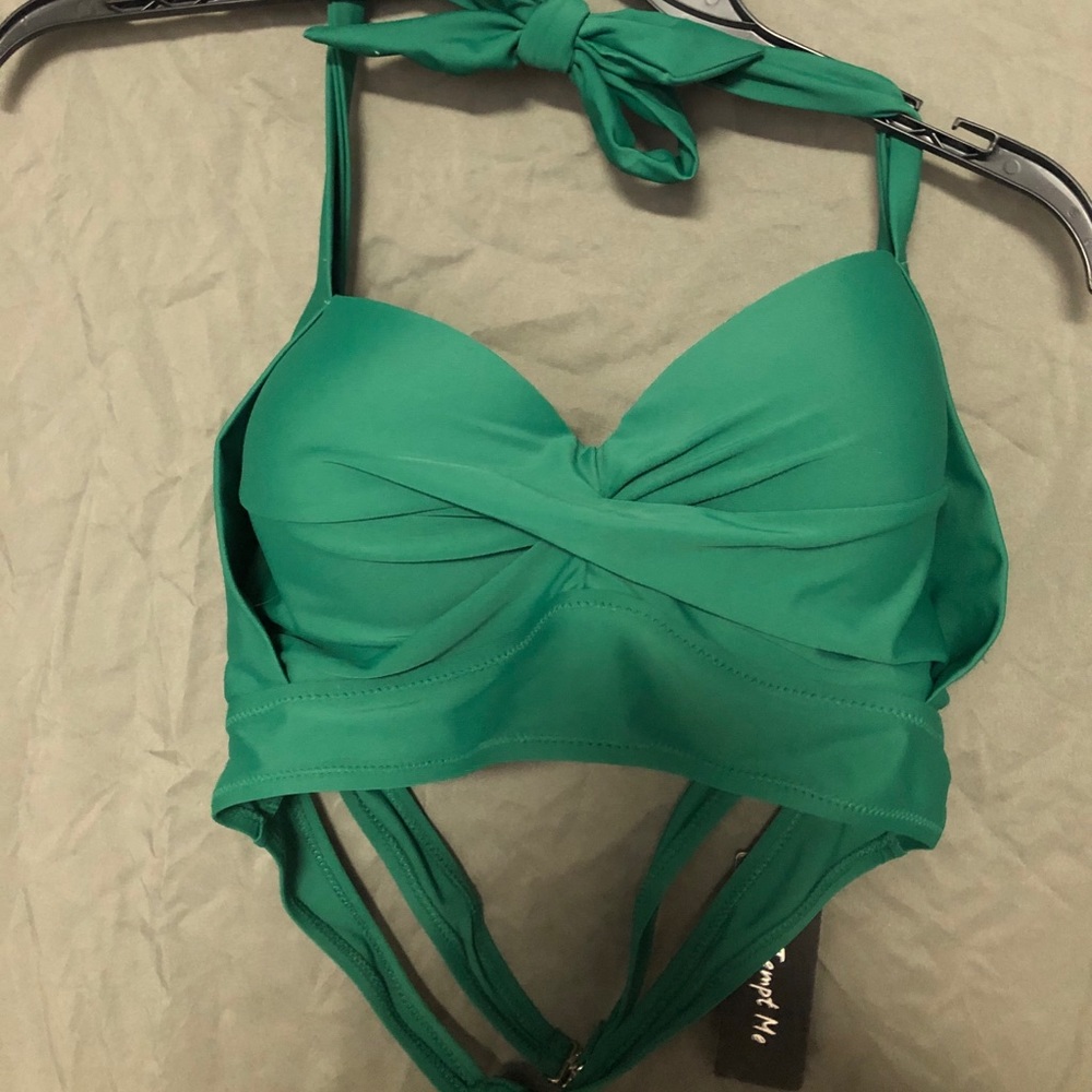 Green bikini top